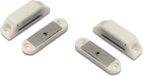 Bellatio Design 2x stuks magneetsnapper met metalen sluitplaat - wit