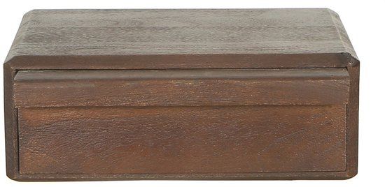 Giga Meubel Nachtkastje Benthe - Zwevend Donkerbruin Hout - 40x30x15cm