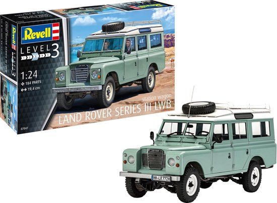 Revell Modelbouwpakket Auto - 07047 Land Rover Series III LWB Station Wagon - Britse Terreinwagen Plastic - 1:24 - Modelbouw