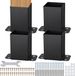 Vevor Set Van 4 Schroefhulzen 96 X 140 X 163 Mm Paalsteunen Van Koolstofstaal met Spuitcoating