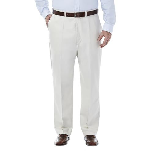 Haggar Men's Work to Weekend Flat Front Pants - Brown - 54W / 30L