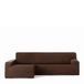 Eysa Bi-elastische bankhoes voor chaise longue, met lange mouw, linkerkant links, kleur bruin, design Harlem