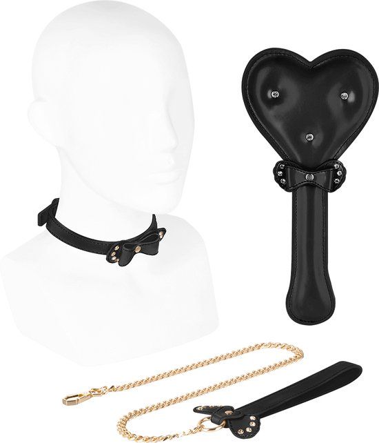 EIS Luxe Bondage Set - 3-Delig - Zwart - Lederlook