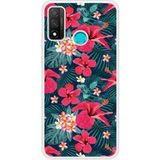 P Smart 2020 Hibiscus Fuchsia Bedrukt siliconen hoesje