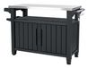 Keter Unity XL BBQ tafel - Grafiet - 134x52x90cm - Kunststof