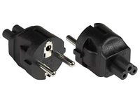 Good Alcasa PA-0005S netstekker adapter Type E/F hybride C5 Zwart