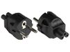 Good Alcasa PA-0005S netstekker adapter Type E/F hybride C5 Zwart