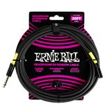 Ernie Ball Hoofdtelefoon Verlengkabel, 1/4 tot 3.5mm 20ft - Zwart