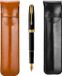 Dailygoods - Étui pour stylo plume en cuir fait main, étui à stylos vintage pour 1 à 3 stylos