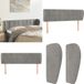 vidaXL Hoofdbord met randen fluweel lichtgrijs 147x23x78/88 cm