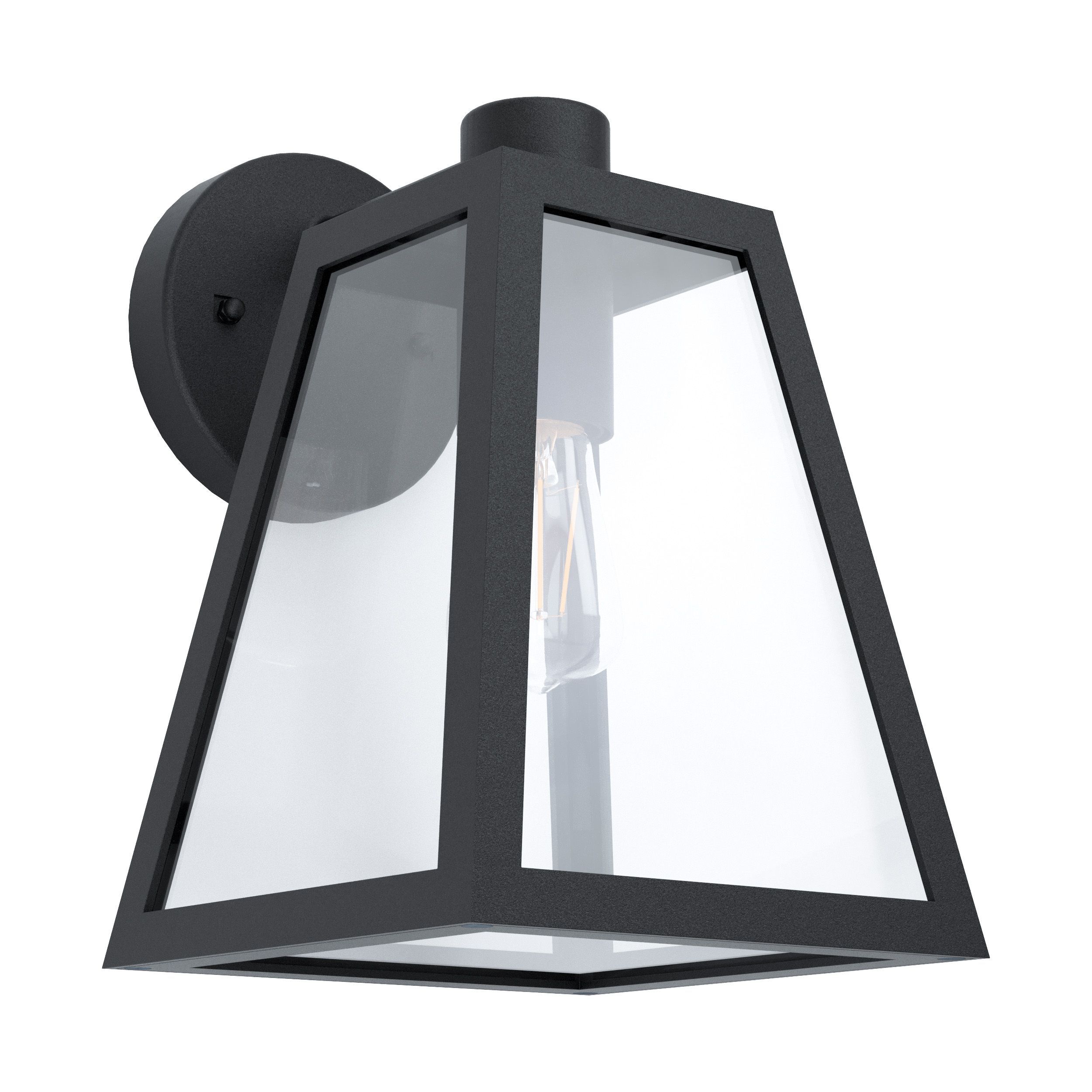 EGLO Mirandola Wandlamp - Zwart - E27 - IP44 - 27cm