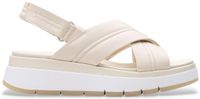 Clarks Tuscan Cross Plateau Sandalen Dames Beige Leer