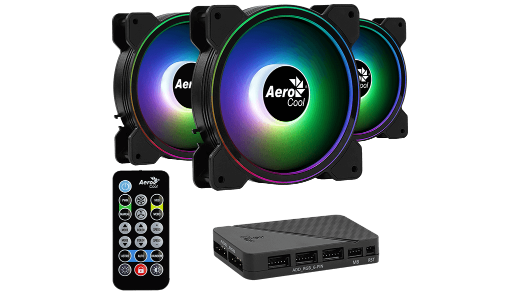 Aerocool Saturn 12F ARGB Pro Zwart