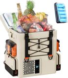 Merkloos Glacière électrique portable 16 l 12/24 V DC 110/240 V AC glacière à dos pour camping e-bike voyage camping-car glacière avec batterie 15 minutes refroidissement rapide