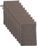 Merkloos / Sans marque The One Towelling Washandjes - 15x21 cm - 10 stuks - Hotelkwaliteit - 500 g/m² - 100% Gekamd katoen - Taupe