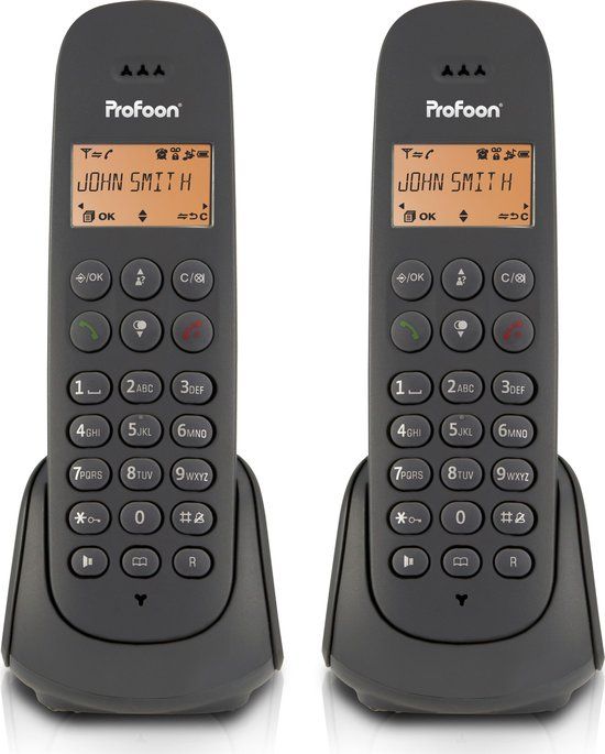 Profoon PDX620 - DECT telefoon met 2 handsets - Zwart