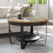 Maison Exclusive Table basse, diamètre 68 cm, hauteur 43 cm, bois massif recyclé
