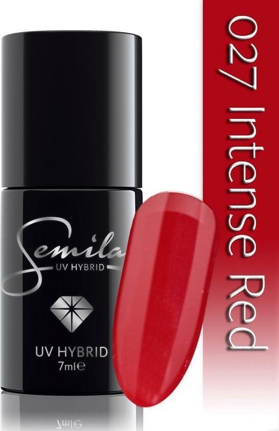 Semilac 027 UV Hybrid Gel Nail Polish - Intense Red - 7ml