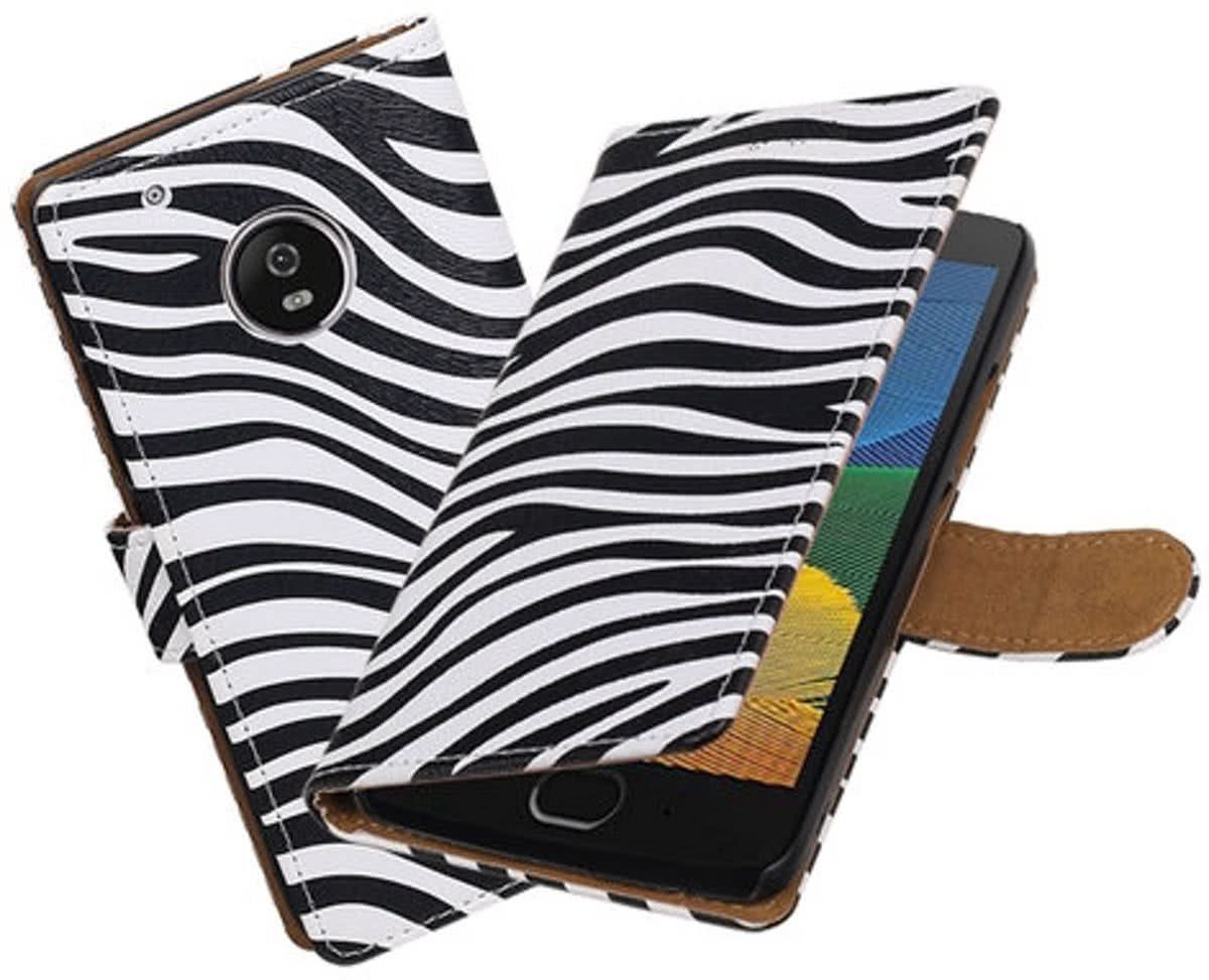 Motorola Moto G5 Plus Zebra booktype hoesje