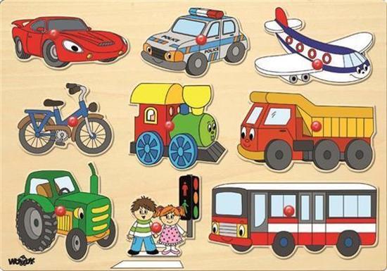 Woody Toys Houten puzzel transport