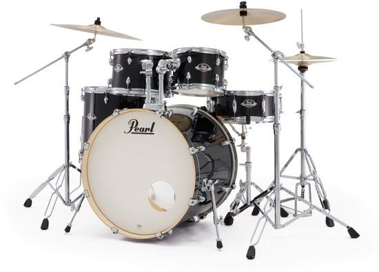 Pearl Export EXX725SNBR/C31 Jet Black 5-delig drumstel met hardware en bekkenset