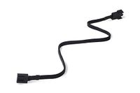 SilverStone SST-CPF03-30 cm PWM ventilator verlengkabel, zwart gesleevt