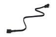 SilverStone SST-CPF03-30 cm PWM ventilator verlengkabel, zwart gesleevt