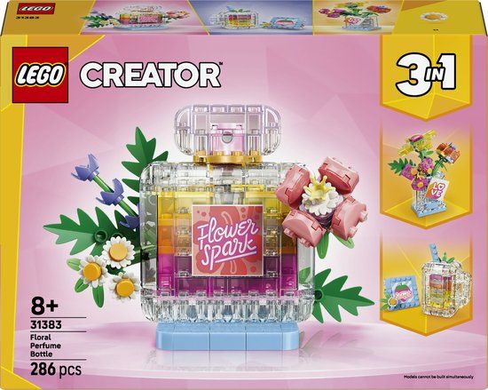 LEGO Creator 3in1 Parfumfles met Bloemen Speelgoed voor Kinderen en Kinderkamer Decoratie 31383