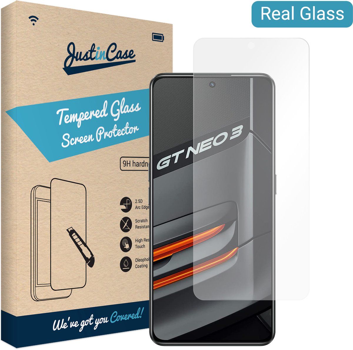 Just in Case Gehard Glas Screenprotector Realme GT Neo 3