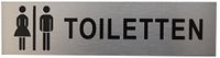 Alpertec 48060240 Aluminium bord vrouw/man toilet 160 x 40 mm
