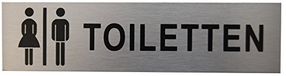 Alpertec 48060240 Aluminium bord vrouw/man toilet 160 x 40 mm