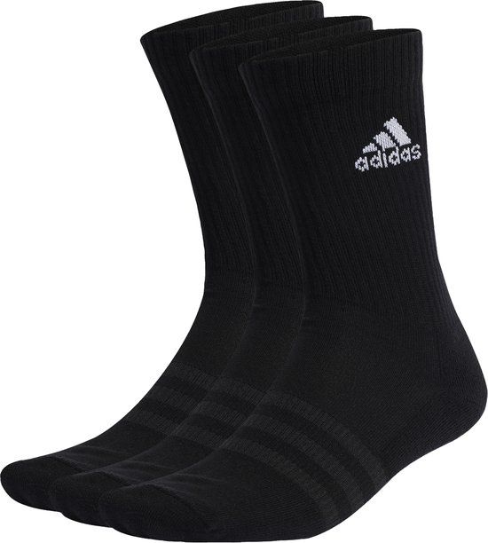 adidas Sportswear Gevoerde Sokken 3 Paar - Unisex - Zwart - Maat 46-48
