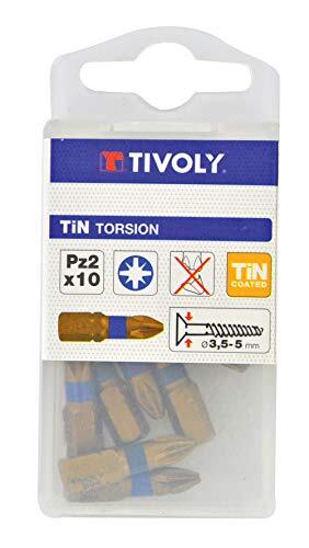 TIVOLY Timoly 11522260200 10 stuks schroevendraaierbits voor schroeven Pozidriv Pz2 sets schroevendraaier