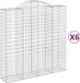 vidaXL Gabions 6 pieces curved 200x50x200/220 cm iron