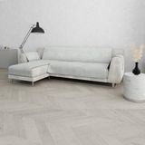 Italian Bed Linen COMFORT Antislip bankovertrek van polyester, schiereiland links, lichtgrijs, 190 cm