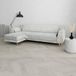 Italian Bed Linen COMFORT Antislip bankovertrek van polyester, schiereiland links, lichtgrijs, 190 cm