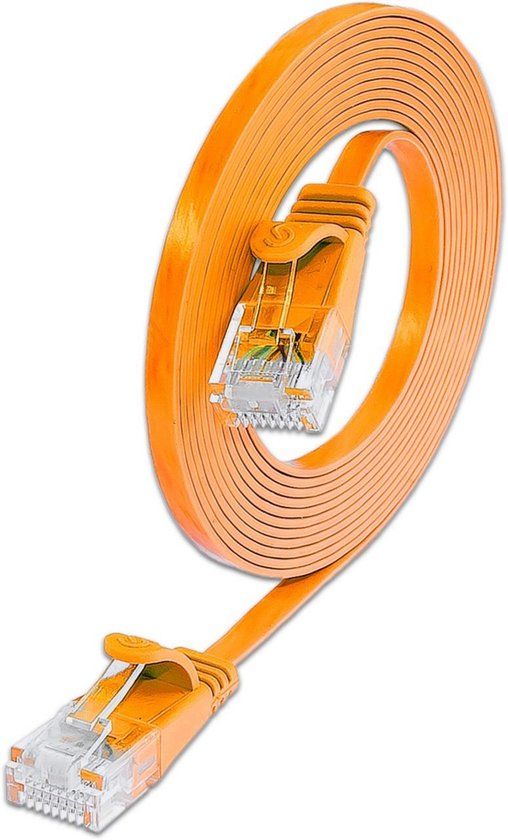 Wirewin SLIM Patchcords Slim UTP netwerkkabel Oranje 0,15 m Cat6 U/UTP (UTP)