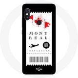 Maniacase Etui voor Xiaomi Redmi Note 5 AI Dual Camera Vliegticket Montreal Canada
