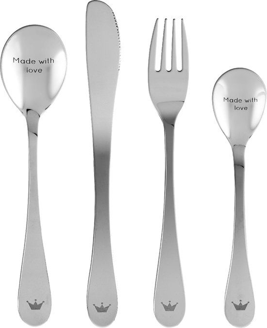 BamBam Kinderbestek - Zilver - Metaal - 1 stuk(s) - Vaatwasser veilig