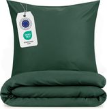 Blumtal Housse de couette Microfibre Nova - Lits Jumeaux XL 260 x 240 cm - Vert foncé