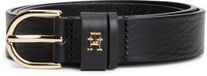 Tommy Hilfiger Riem Leer Unisex Klassieke Gesp Broekriem Zwart