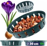 KADAX plantmanden Ø 30 cm voor tulpenbollen, 10 stuks, kunststof plantenbakken, woelmuizenbescherming voor tulpen en andere bolgewassen, zaaibakken