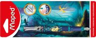 Maped stylo plume DRAGON, pointe medium, plume en iridium, clip en métal, bleu, vert, or