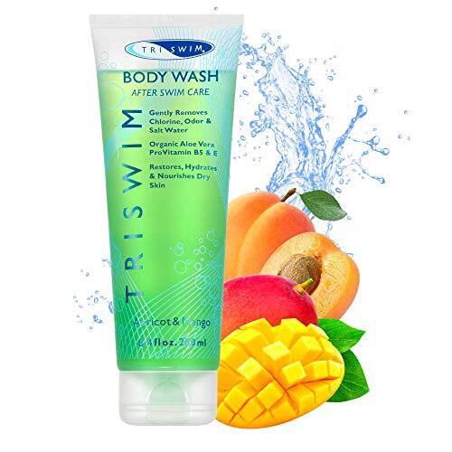 TRISWIM Hydraterende Chloorverwijderende Douchegel Voor Zwemmers Abrikoos en Mango (250 ml)