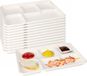 Papstar Assiettes compartimentées jetables - 125 pièces - 22 x 32 x 2 cm - canne à sucre - biodégradable