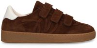 Manfield - Dames - Bruine suède sneakers - Maat 37