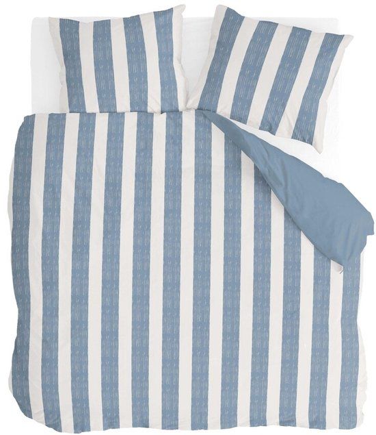 Byrklund Dekbedovertrek Ocean Stripes - 240x220 cm - Wit / Blauw