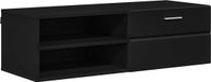 vidaXL Houten Kast 100,5 x 39 x 30 cm Zwart Bewerkt hout
