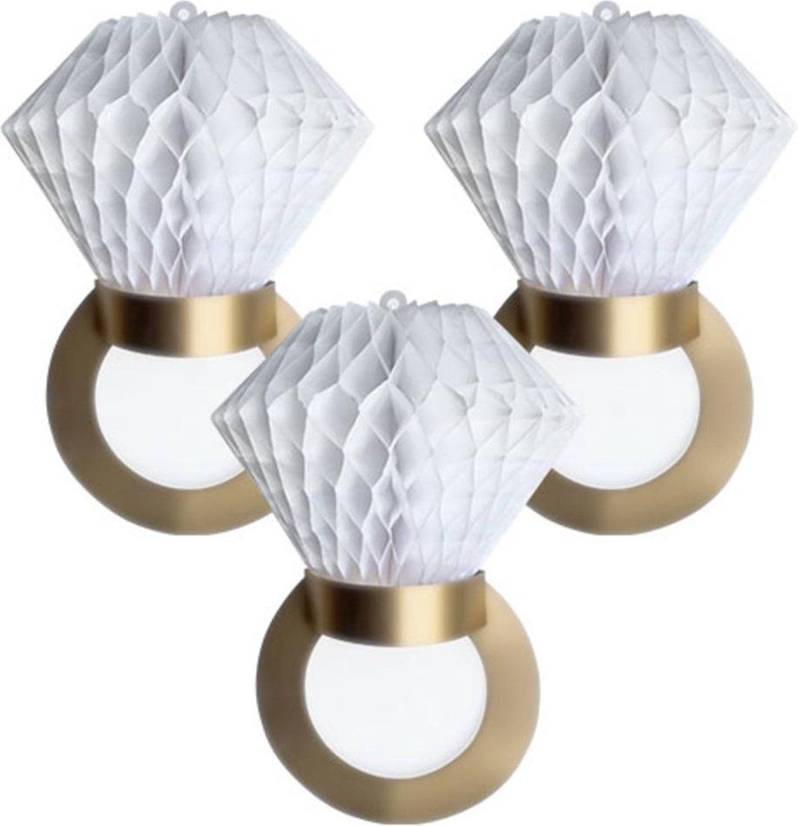 Folat Honeycombs Ring - 28 centimeter - Wit