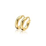 ZINZI Gold 14 karaat gouden oorringen ronde buis 13 x 3mm ZGO129